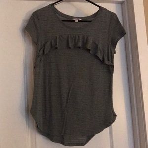 Grey metallic striped shirt